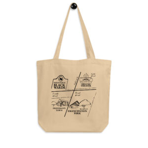 Houston Black Wards Eco Tote Bag