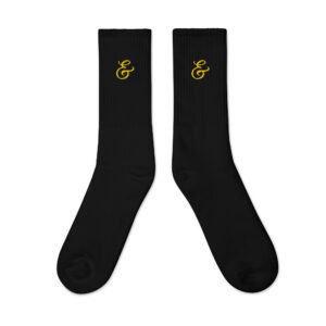 Beck&Call Hospitality Embroidered socks (black + gold)