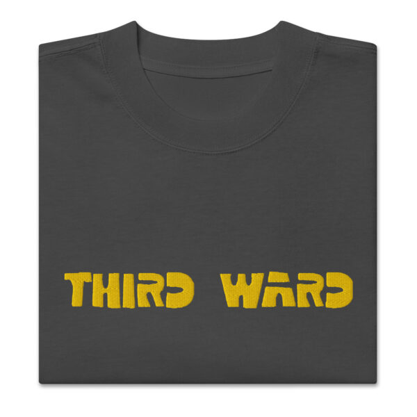 neighborHOOD Third Ward Oversized Faded t-Shirt (grey + gold)